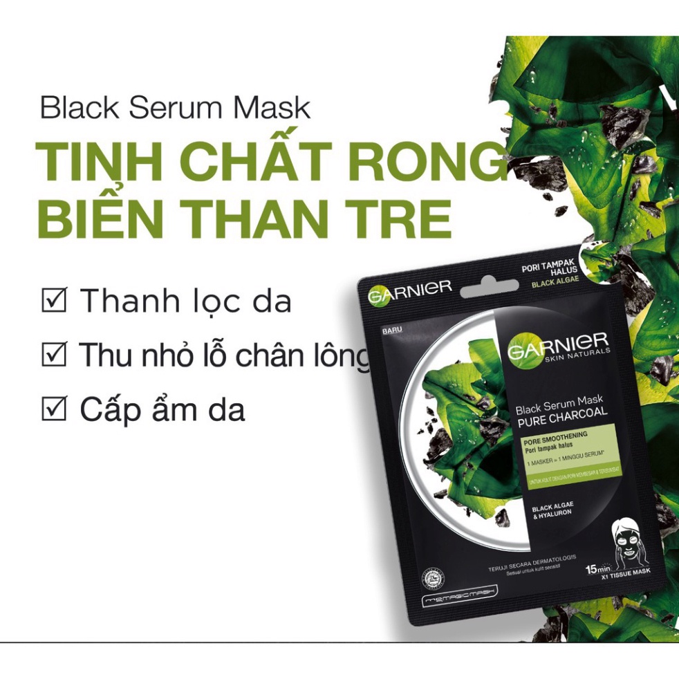 Mặt Nạ Tinh Chất Garnier Pháp Dưỡng Da Từ Thiên Nhiên Và Hyaluronic Acid Nuôi Dưỡng Và Chăm Sóc Mọi Vấn Đề Da 23~28g