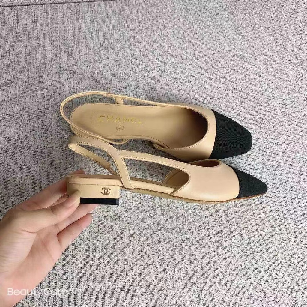 Giày Kaki Đế Bằng Hở Mũi Lấp Lánh Thời Trang 2022 Cho Nữ