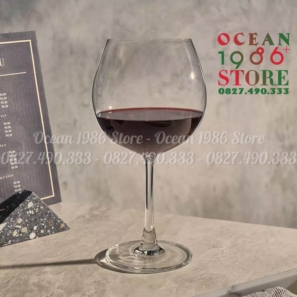 Bộ 6 Ly Rượu Vang Đỏ Thủy Tinh Ocean Madison Burgundy – 1015D22 – 650ml – Sản Xuất Thái Lan