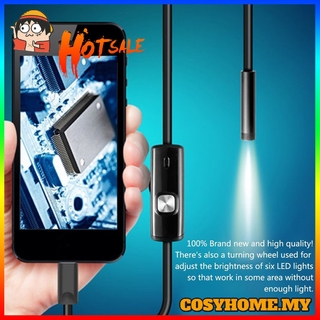 Camera nội soi 1080p hd 1m 6led 7mm ống kính kiểm tra nội soi android