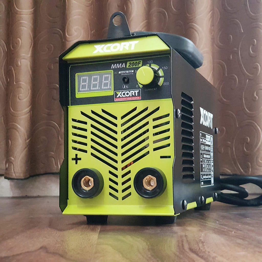 Máy hàn điện tử hàn que Model MMA-200F Hàn que 2.5-3.2mm Kèm Đầy Đủ Phụ Kiện