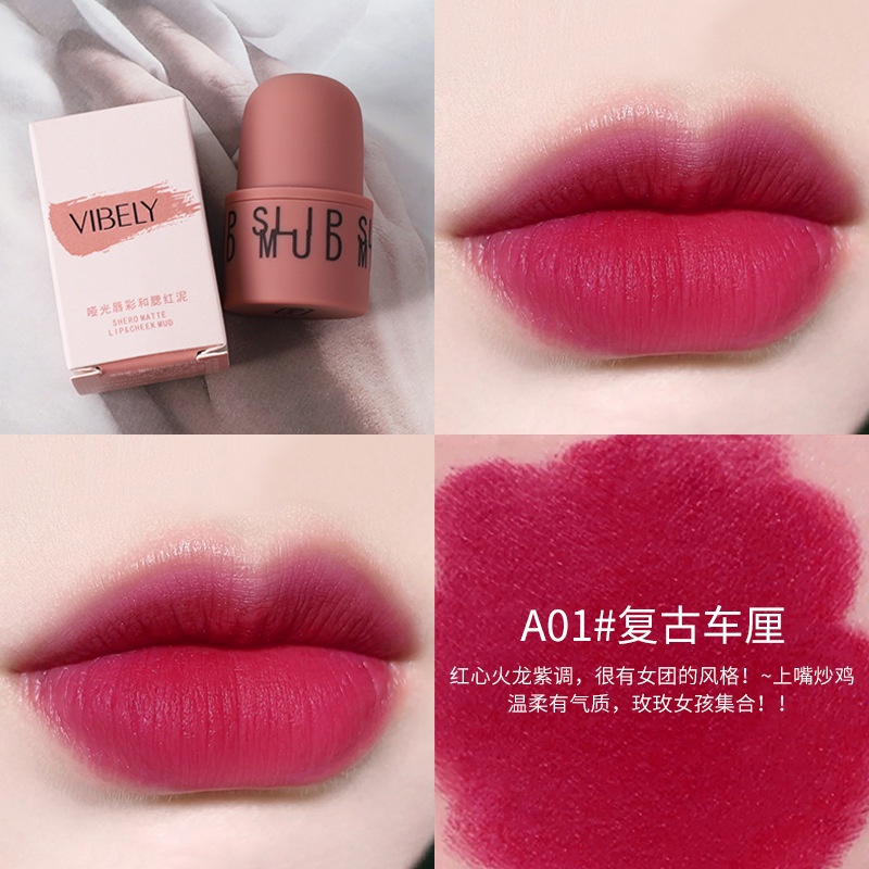 Son môi dạng lỏng dưỡng ẩm lâu trôi 6 màu sắc lựa chọn