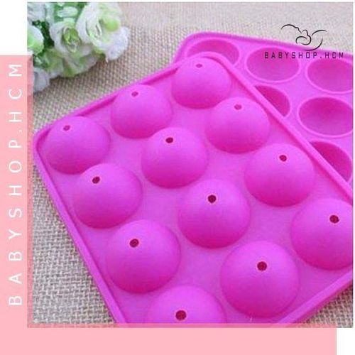 SIZE LỚN bộ khuôn silicon làm thạch làm đá viên tròn bộ 2 tấm