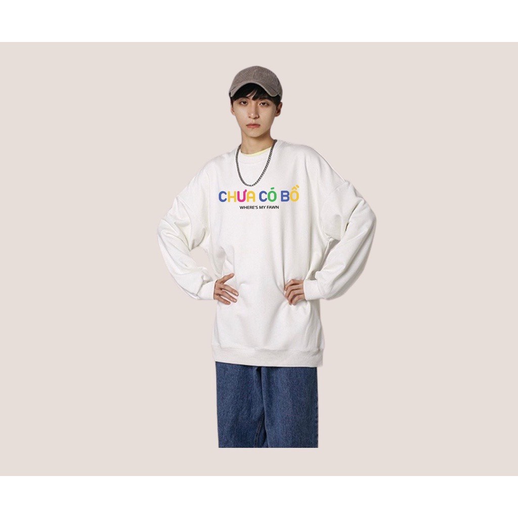 Áo thun nam nữ Unisex in chữ CHƯA CÓ BỒ mẫu mới hot 2022 chất vải cotton dày mịn co giãn