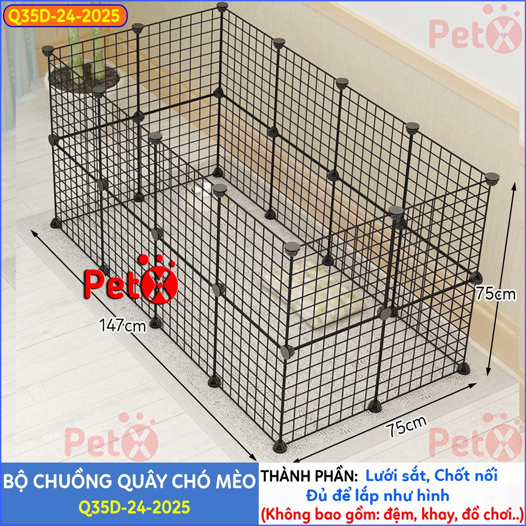 Quây chuồng chó mèo lắp ghép nuôi thú cưng sơn tĩnh điện giá rẻ-10