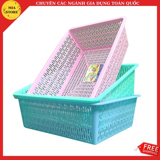 Rổ nhựa chữ nhật Duy Tân cao 3T8 nhiều màu đựng đồ đa năng tiện ích