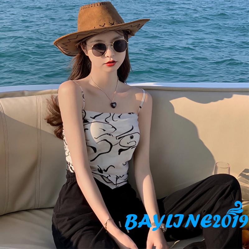 Áo Ống In Họa Tiết Khuôn Mặt Thời Trang Dành Cho Nữ | BigBuy360 - bigbuy360.vn