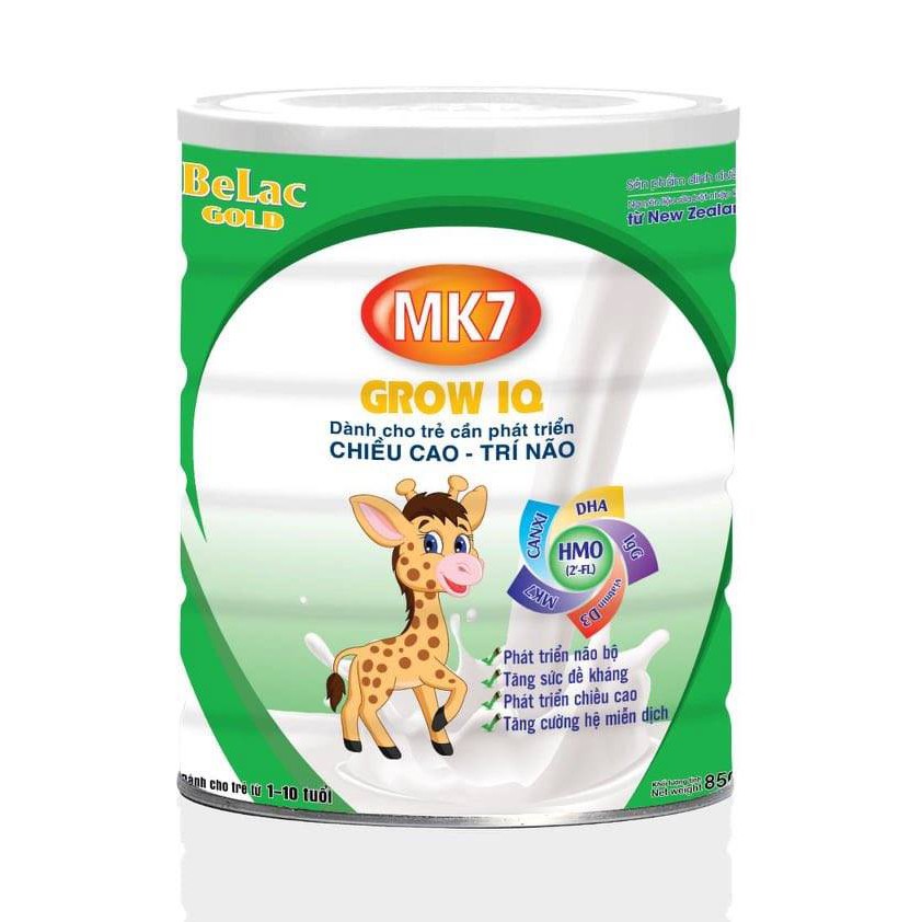 Sữa MK7 Grow IQ dành cho trẻ cần phát triển chiều cao trí não 850g