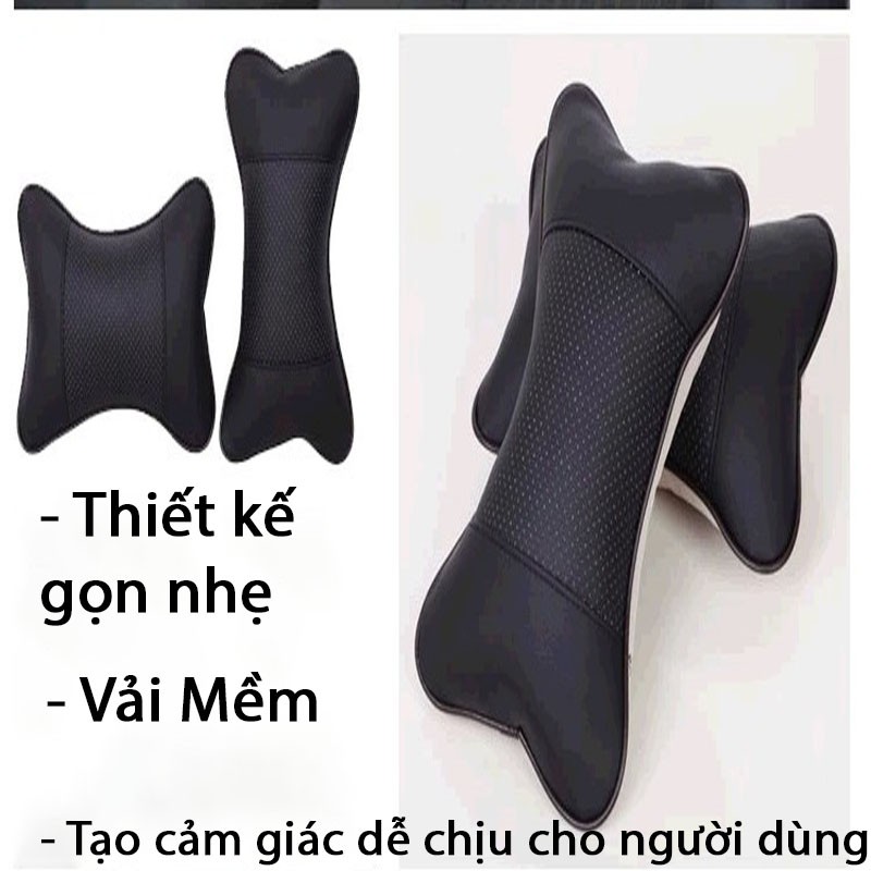 Bộ 2 Gối Tựa Đầu ô tô cao cấp, Gối Tựa Đầu chuyên dụng cho xe hơi phong cách Gối Hơi kê cổ du lịch cho xe ô tô tạo cảm g