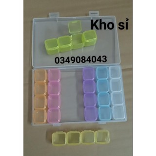 Khay đựng đá làm tranh đính đá , dụng cụ làm tranh đá khay hộp đựng đồ làm móng tay nail. Sáp làm tranh thước