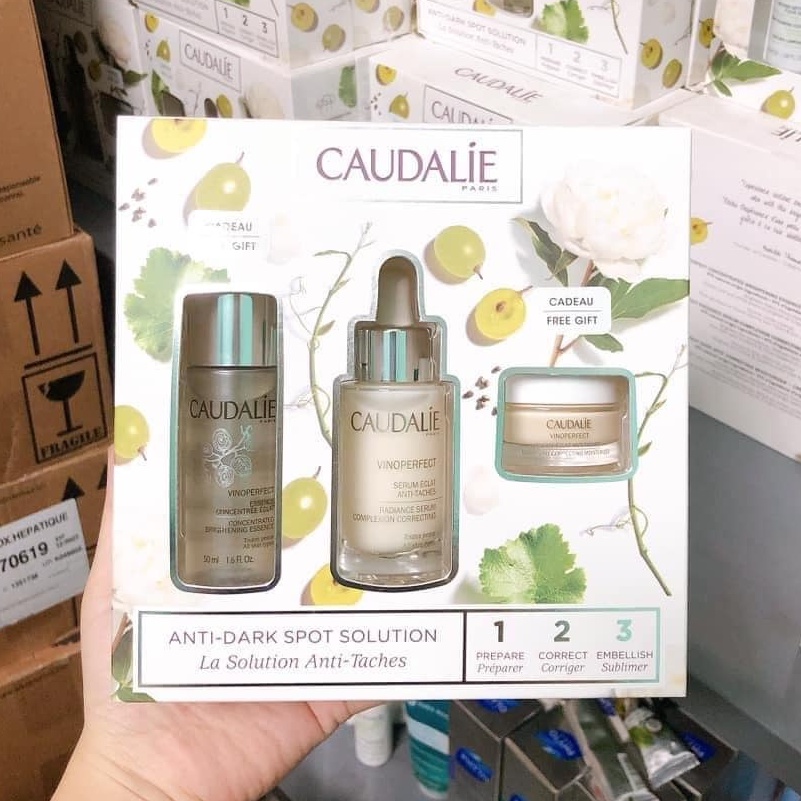 SET 3 MÓN Giảm Nám Caudalie Anti Dark Spot Solution Pháp