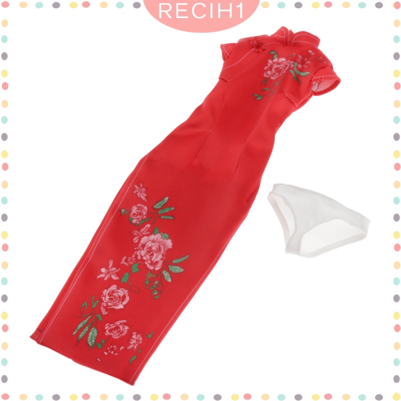Sườn Xám Truyền Thống Trung Hoa Thời Trang Cho Búp Bê Nữ 1 / 6