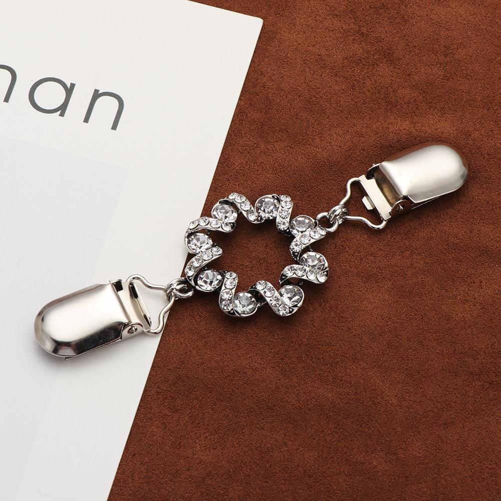 Kẹp Áo Cardigan Phong Cách Vintage|Ghim Cài Cổ Áo Đính Đá Lấp Lánh