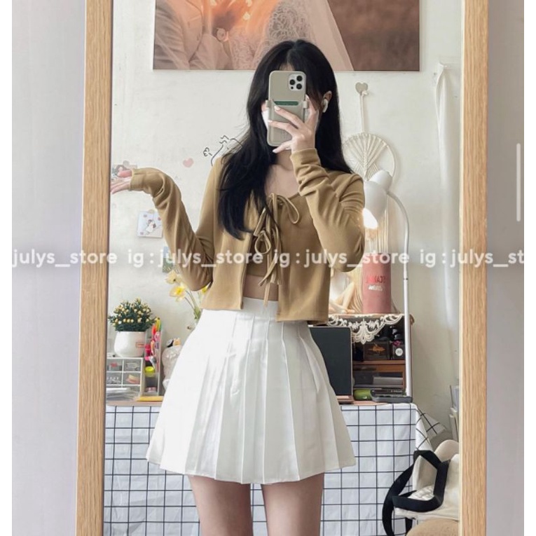Set áo cadigan croptop kèm bra nữ kiểu dáng hàn quốc nữ tính -0339