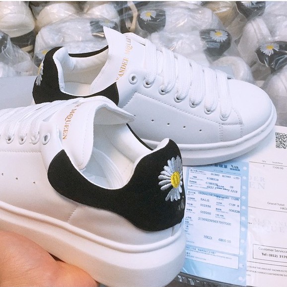 (Tặng BILL - Tặng BOX)MCQ hoa cúc hàng Repvnxk đế độn 4cm, size 36 đến 43