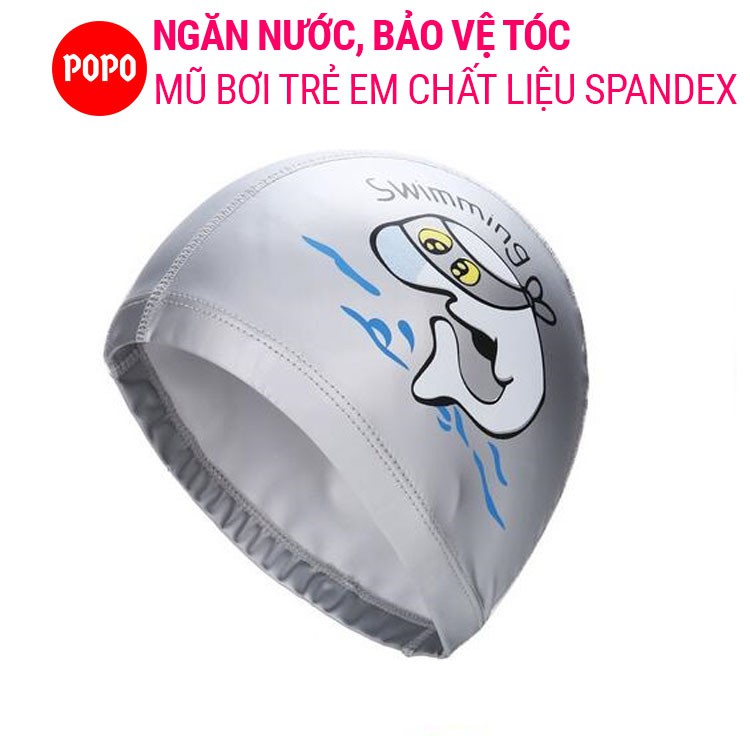 Nón bơi trẻ em POPO 1179 chất liệu an toàn cho bé hình cá ngộ nghĩnh ngăn nước hiệu quả