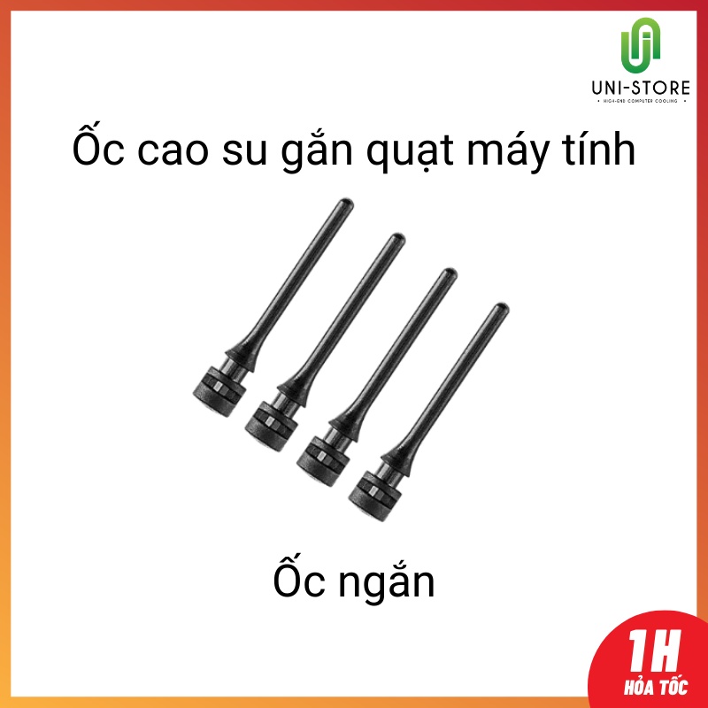 Bộ 4 ốc cao su gắn quạt máy tính - Ốc fan case cao su