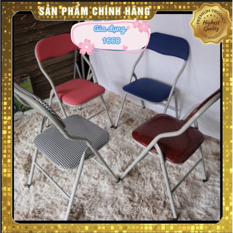 (🔥Rẻ vô địch🔥)Ghế gập gấp gọn / bọc da khung sắt , ghế văn phòng dày dặn chắc chắn (Ảnh thật)