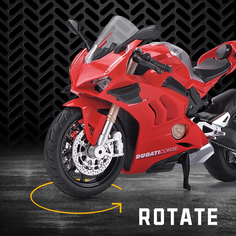 Mô Hình Xe Mô Tô Ducati V4S Bằng Hợp Kim Tỉ Lệ 1: 12