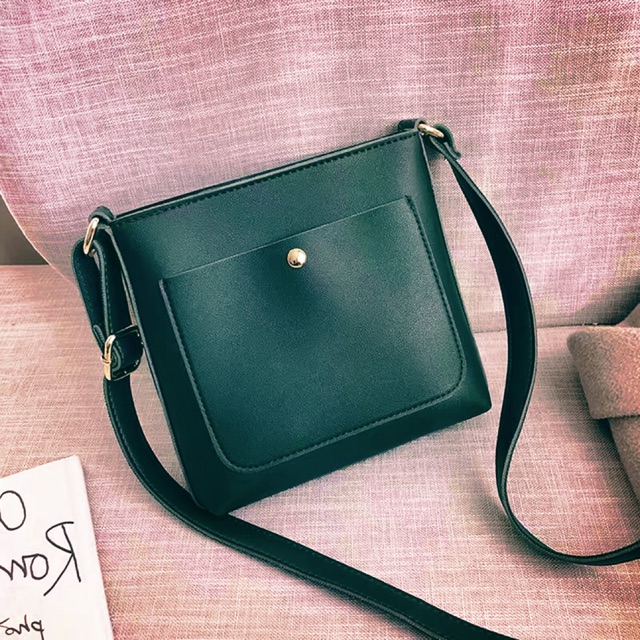 TÚI XÁCH NỮ NGỌC TRINH SIZE 20, Màu Xanh