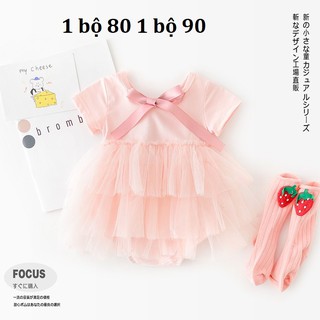 Set body giả váy hồng công chúa cao cấp