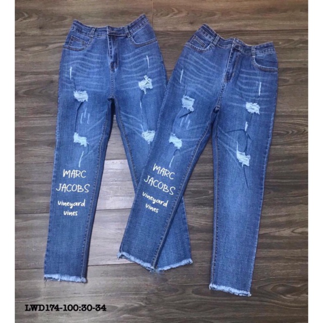 Jean lửng rách form 9 tấc Bigsize