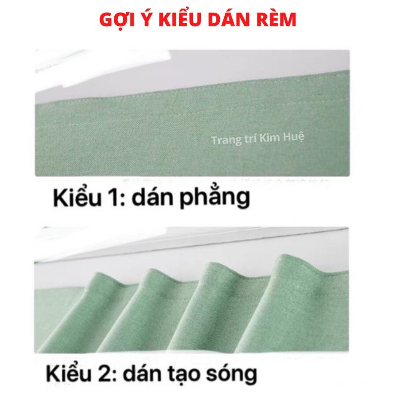 Rèm cửa sổ dán tường decor chống nắng, màn cửa gác lửng phòng trọ không khoan đục 2023 Kim Huệ