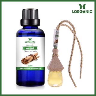 [FREE SHIP 50K] Combo tinh dầu quế Lorganic (50ml) +tinh dầu quế Lorganic treo xe hơi, tủ áo (10ml)