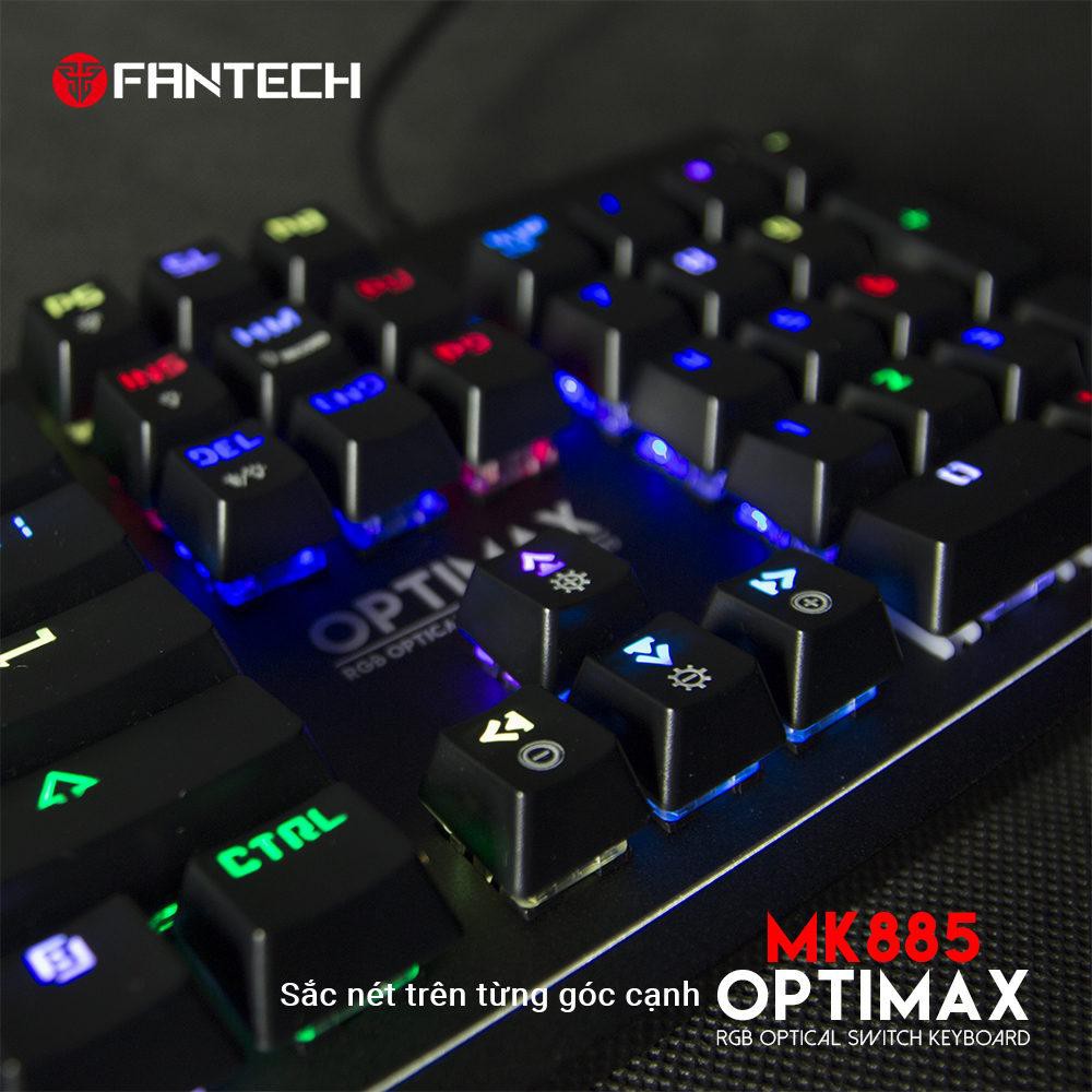 Bàn phím Cơ Optical Blue Switch Full size RGB Backlit Ghost Gaming - ✪ Fantech MK885 ✪ Blue Switch