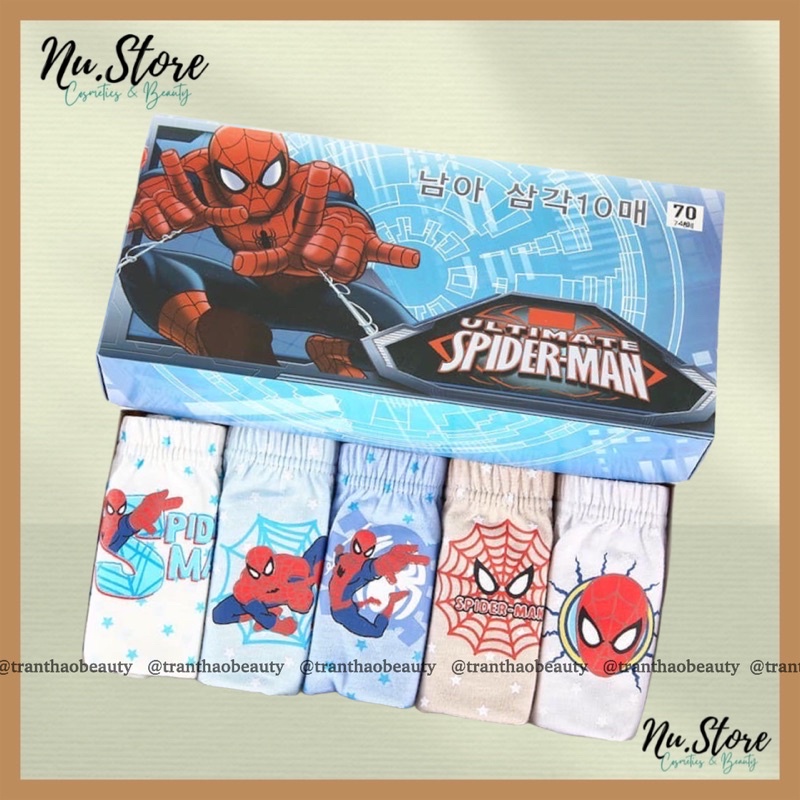 Set 5 Quần Lót Trẻ Em - Mẫu Người Nhện Spider Man