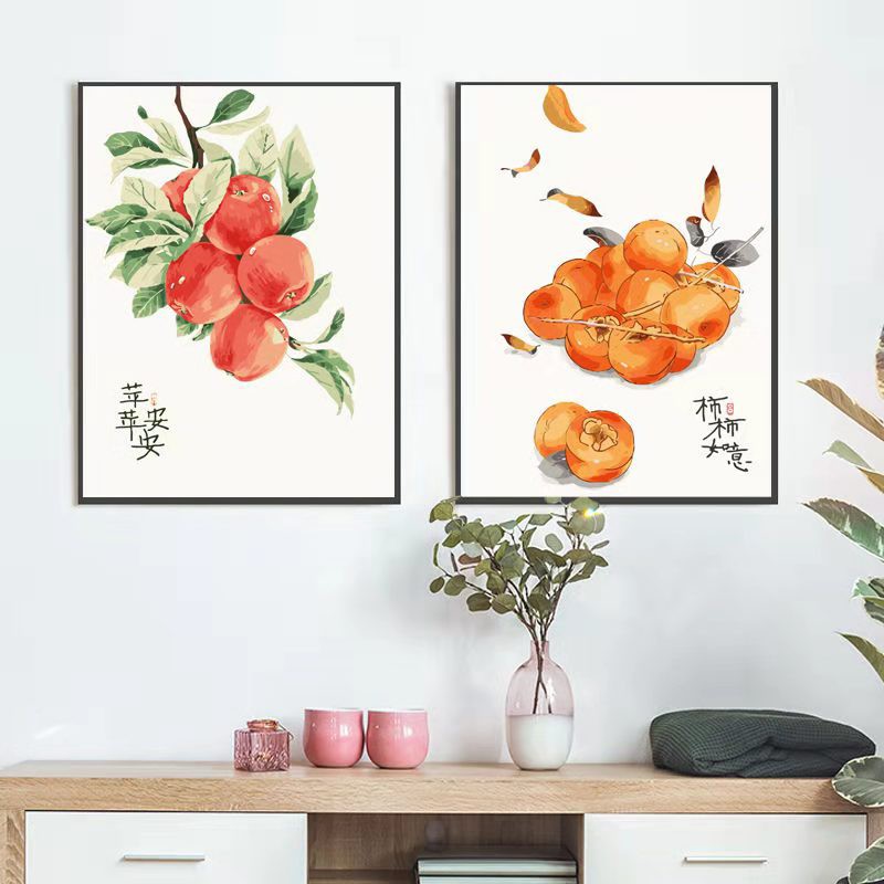 Tranh Vải Canvas Treo Tường Trang Trí Hình Trái Cây (40X50Cm)