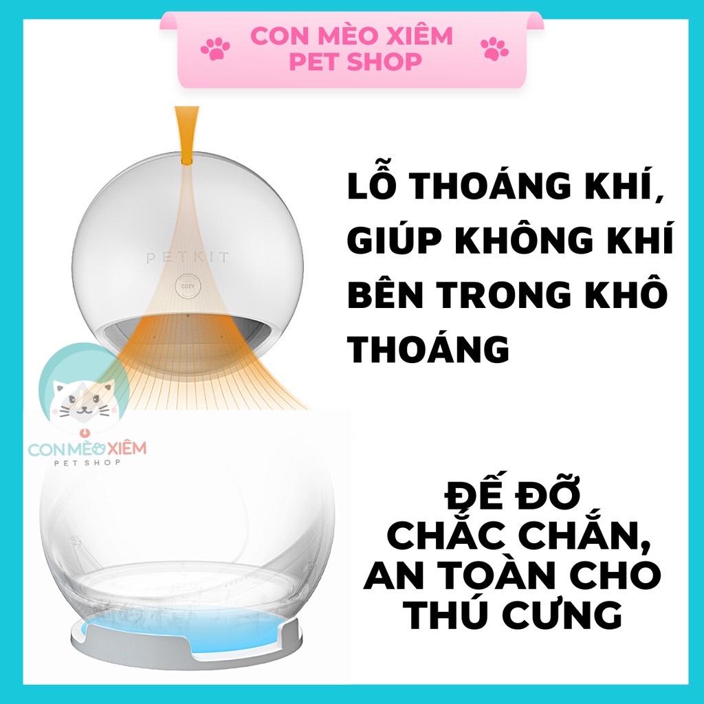 Petkit Cozy nhà điều hòa làm mát cho chó mèo, ổ ngủ giữ ấm nhiệt độ cho thú cưng Con Mèo Xiêm