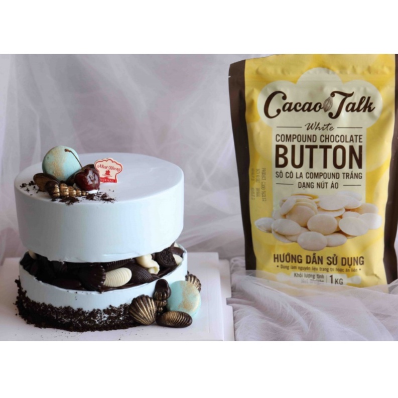Sô Cô La Compound Trắng Dạng Nút Áo Cacao Talk 1kg Dùng Làm  Bánh, Pha Chế, Sử Dụng Trực Tiếp
