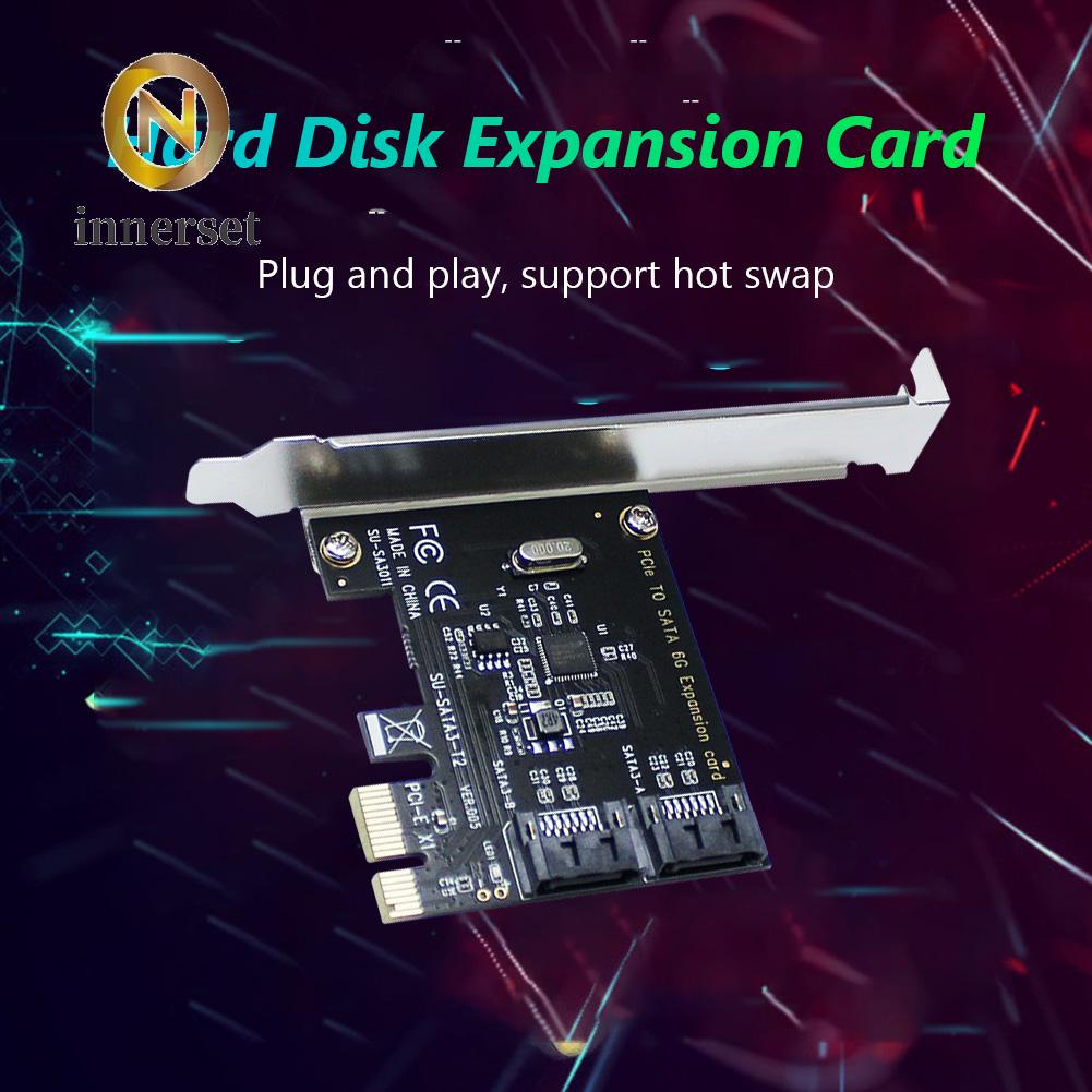 ✡ Game Component 2 Port SATA PCIe Card PCI Express to SATA 3.0 Expansion Controller Adapter