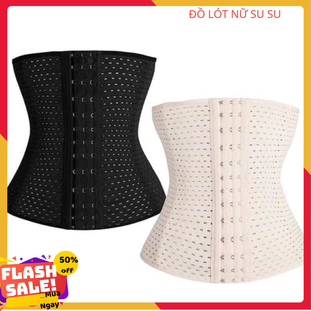 Đai nịt bụng giảm mỡ sau sinh, gen nịt bụng 6 nấc cài thông hơi chống cuộn DEVARI N9999