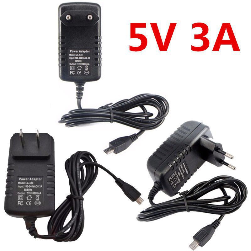 Cable 5v Connector Ac Wall Usb Supply Adapter Micro 3a 15w Pi Charger 1m Power