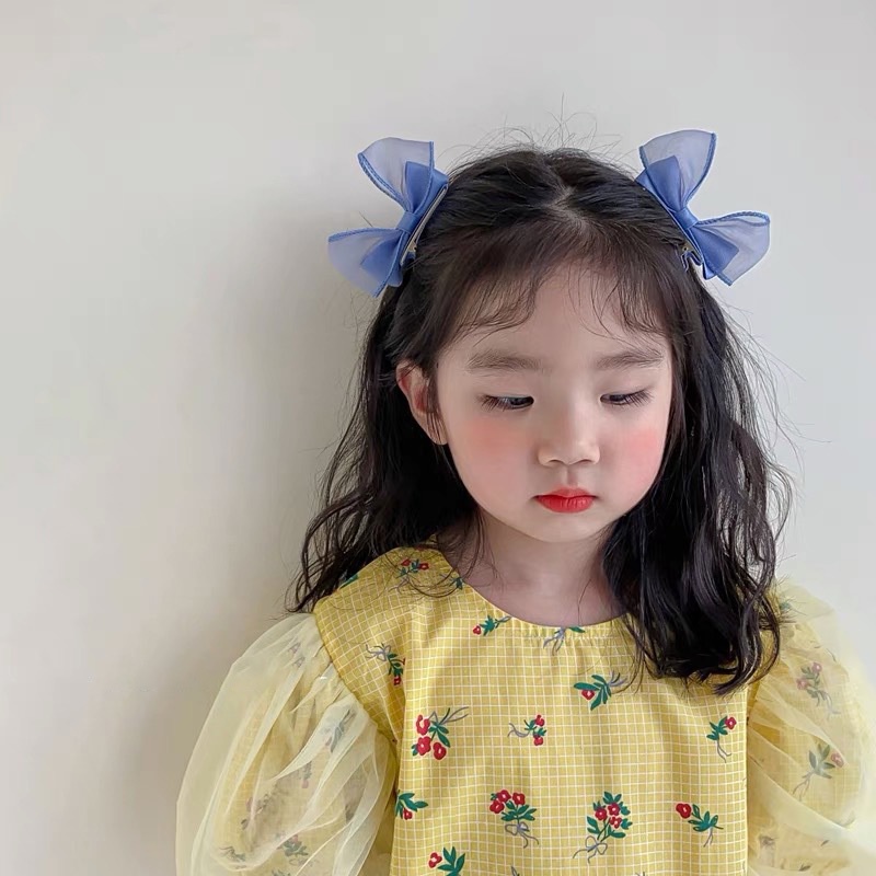 Set 2 Kẹp Tóc Nơ Xinh Xắn Cho Bé Gái