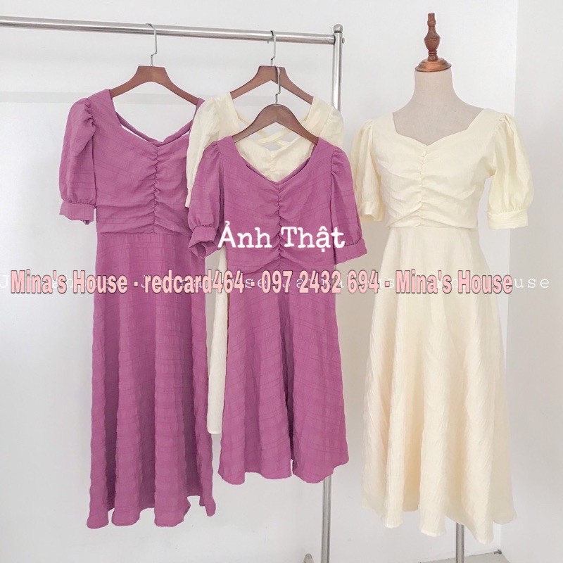 Váy tiểu thư ullzang tay bồng đan lưng / mina’s house / váy du lịch | BigBuy360 - bigbuy360.vn