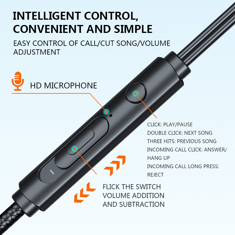 Tai nghe nhét tai Newmsnr 9D bass kèm mic dùng để chơi game