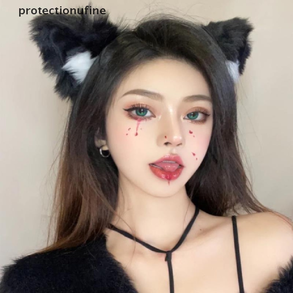 Băng Đô Cài Tóc Hình Tai Mèo Bằng Lông Cáo Dễ Thương Cho Bé Gái PR3VN
