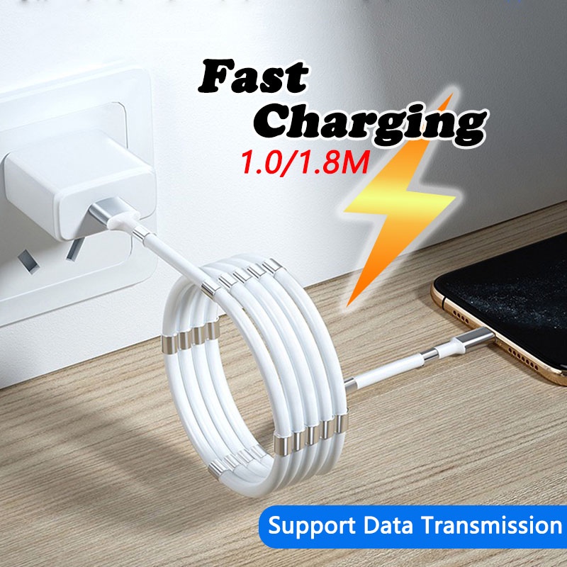 Dây cáp sạc nhanh từ tính cho Android Apple Type-c