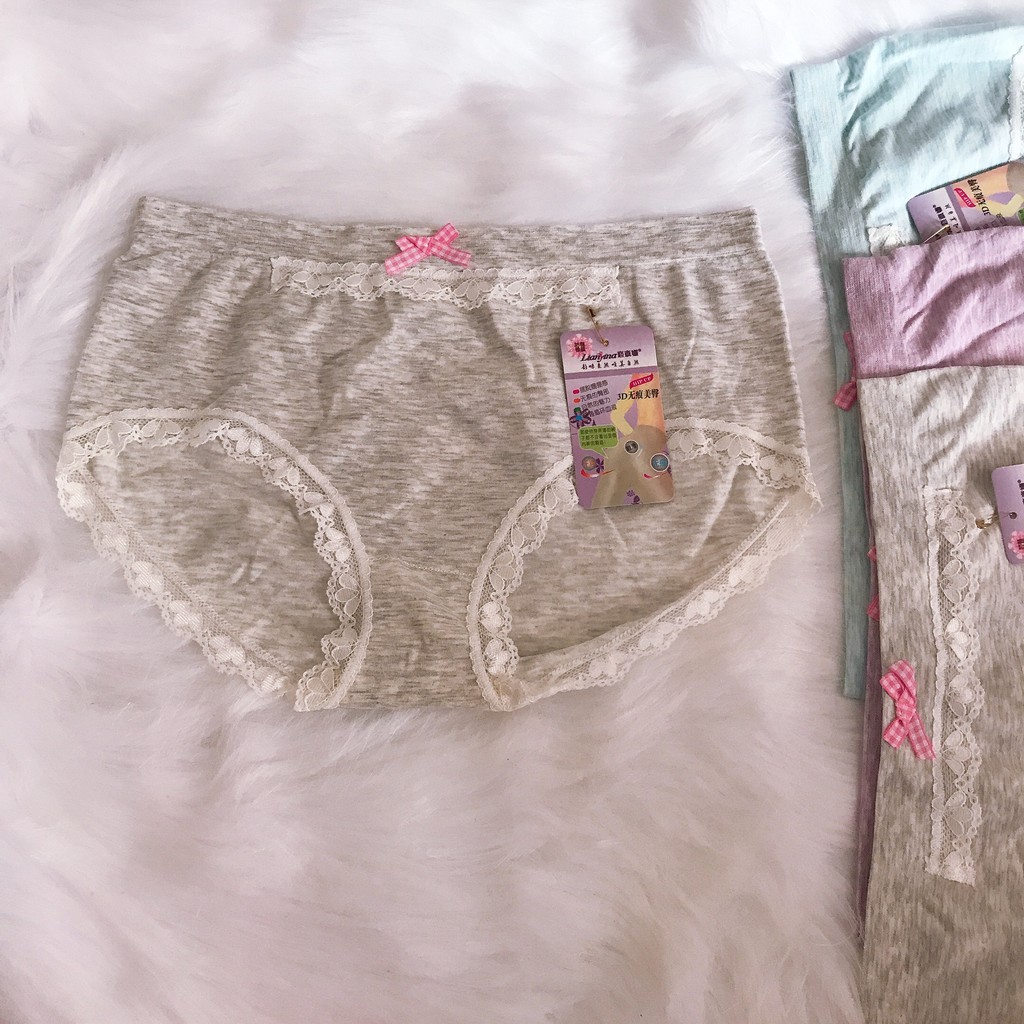 Quần Lót Cotton Thun Dệt Pha Ren Co Giãn 4 Chiều - Quần Chip Cotton Không Ra Phai Màu Khi Giặc Kháng Khuẩn Chống Ung Thư | BigBuy360 - bigbuy360.vn