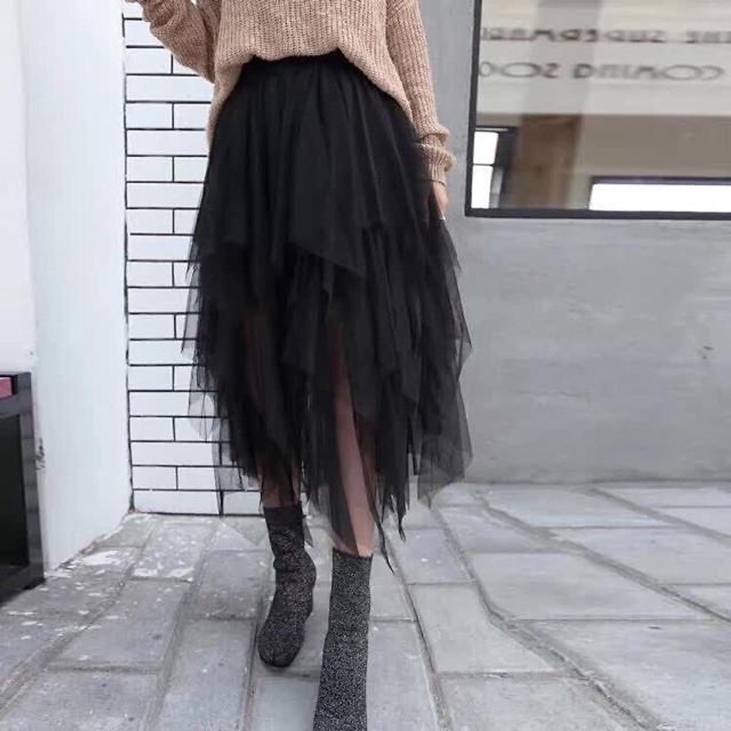 Váy lưới cổ tích đa tầng dễ thương VAY85 free size