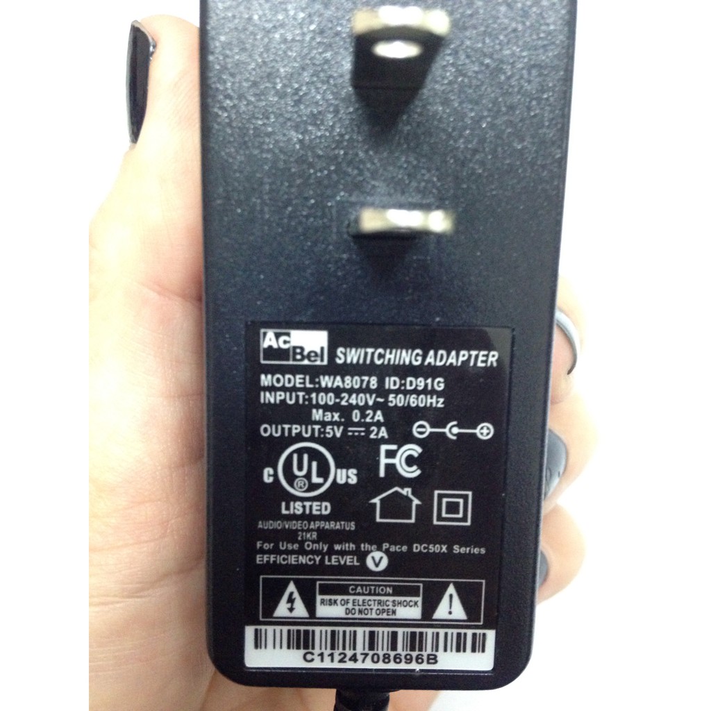 Adapter nguồn Acbel 5v 2a chân cắm 5.5mm * 2.5mm