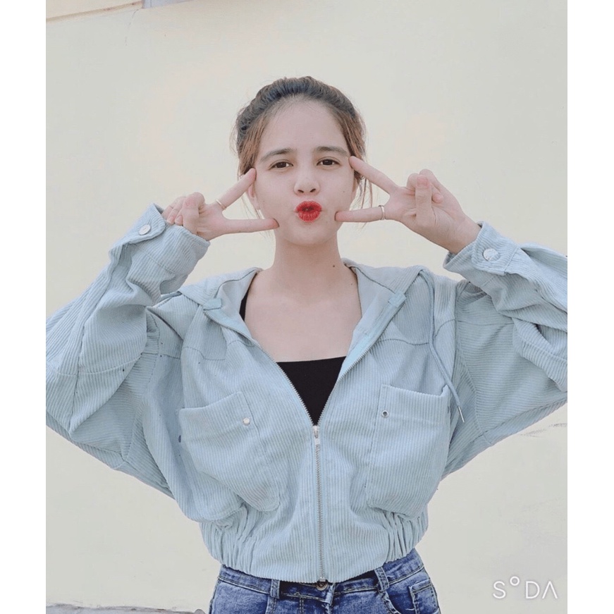 Áo Khoác Nhung Nữ Form Lửng Croptop Cao Cấp Thời Trang TP [NewUnisex]