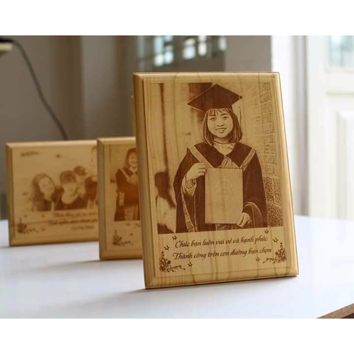 Khung Gỗ Khắc Ảnh - Quà Tặng Kỉ Niệm, Sinh Nhật, Noel, 8/3, 20/10, Quà Cưới - Tranh Gỗ