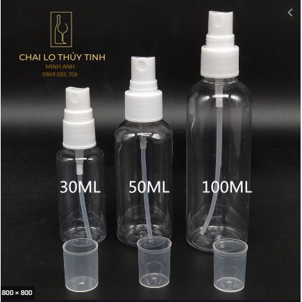 Chai xịt phun sương chiết  mỹ phẩm thủy tinh- [[SIÊU BỀN][SIÊU RẺ] -  5ml 10ml 15ml 20ml 30ml 50ml 100ml