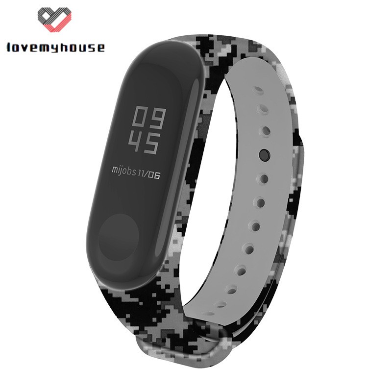 Thông Minh Dây Đeo Thay Thế Chất Liệu Silicon Màu Trơn Cho Xiaomi Mi Band 3 / 4 / 5