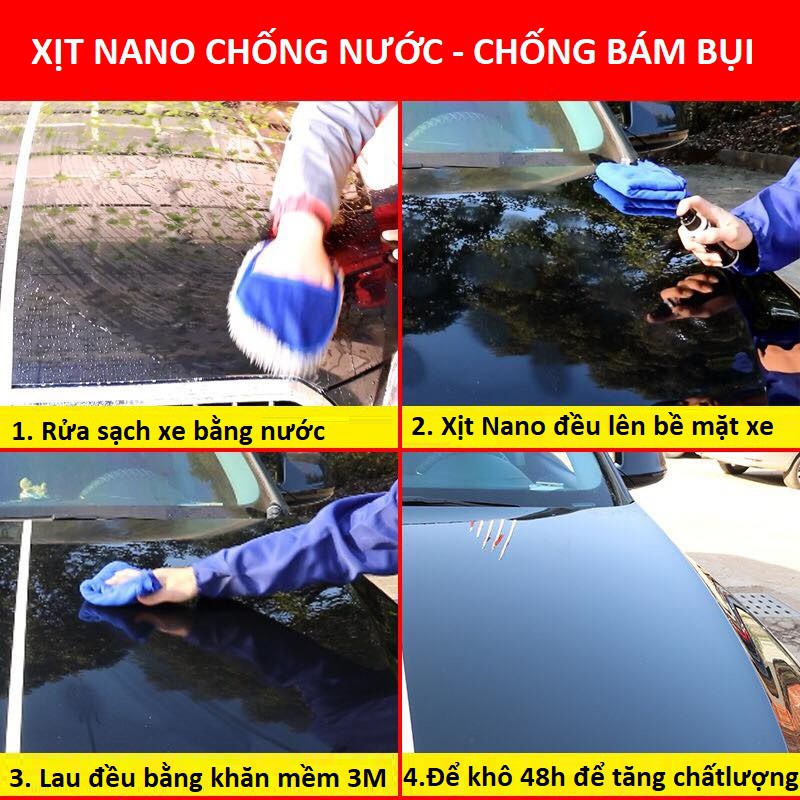 Chai xịt phủ nano đa năng chống nước, chống bám bụi, tăng độ bóng cho xe hơi chuyên nghiệp | BigBuy360 - bigbuy360.vn