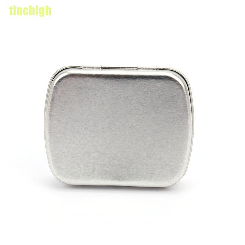 Hộp Đựng Chìa Khóa / Kẹo Bằng Kim Loại Màu Đen Nhỏ Gọn Có Nắp Lật